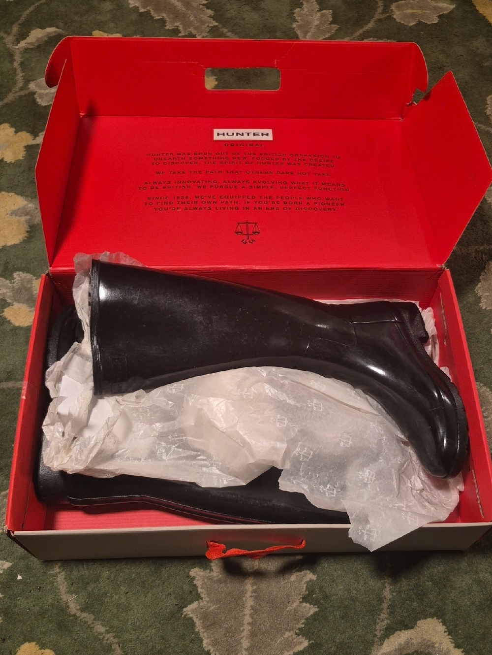 Hunter Glossy Black Tall Rain Boots